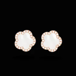 Fiore Di Mamma oorbellen parelmoer en diamanten groot model
